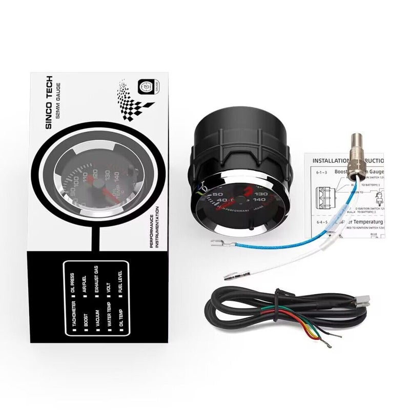 SINCO TECH 2'' 52mm with Oil Temperature Gauge 100-280℉ Sensor Kit Car Meter (Oil Temp F) - Image 5